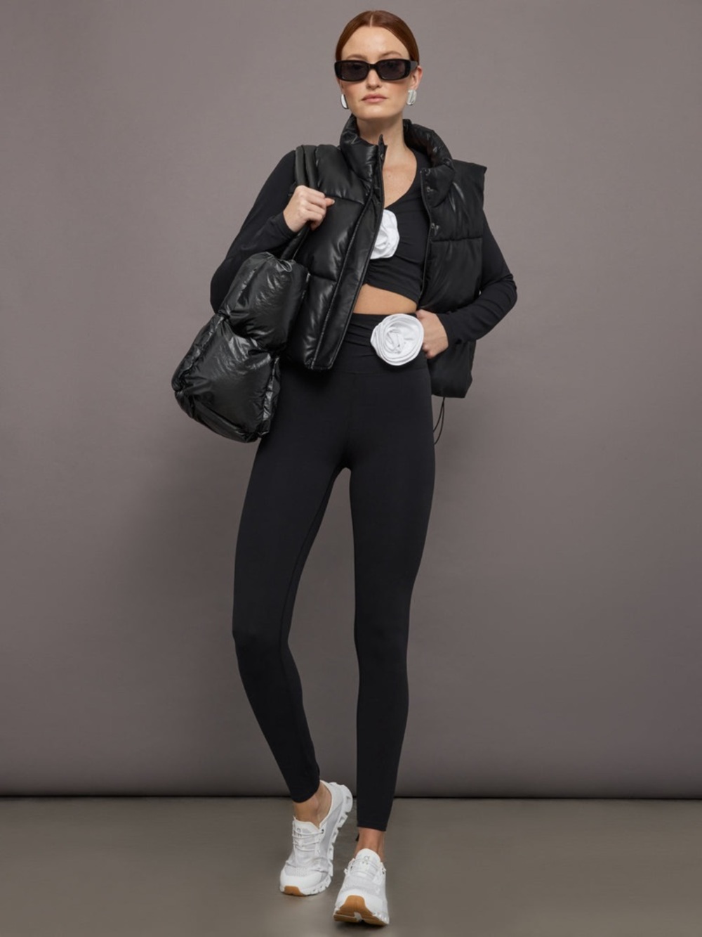 Carbon 38 Rosette Long Sleeve Top and leggings set